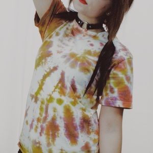 Handmade rocker festival tie-die T-shirt